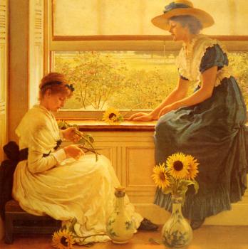 Leslie George Dunlop : Sun And Moon Flowers